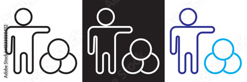 Supplier icon.  Vector illustration. isolated on white and black background. EPS 10 