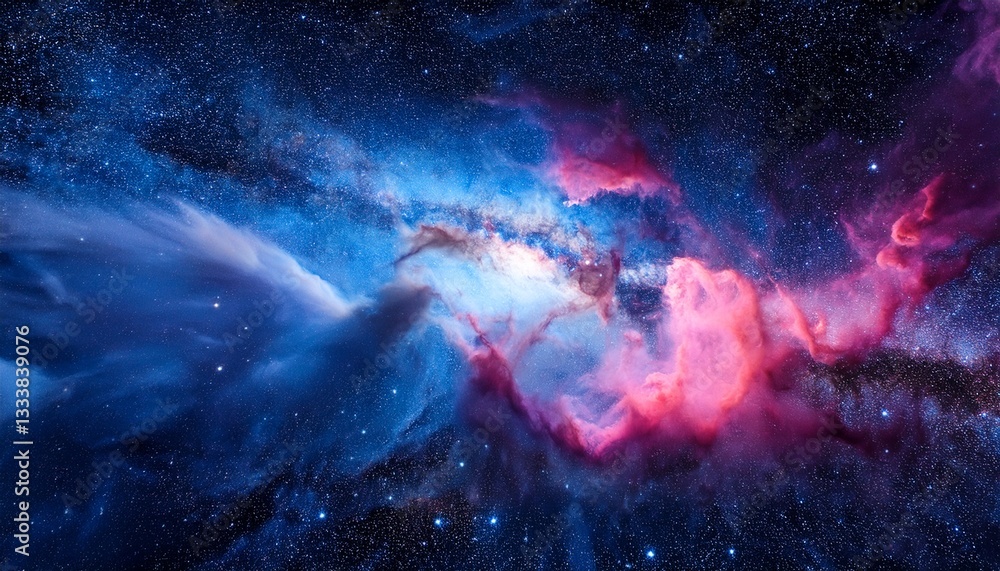 Fototapeta premium blue and pink nebula