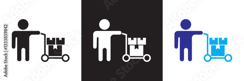 Supplier icon.  Vector illustration. isolated on white and black background. EPS 10 