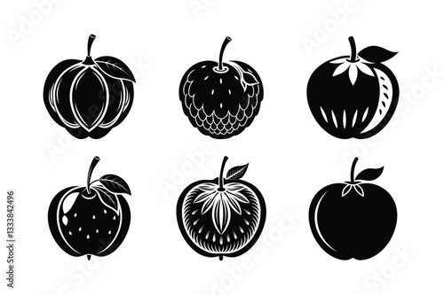 Elephant Apple – Dillenia indica silhouette vector illustration