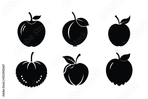 Elephant Apple – Dillenia indica silhouette vector illustration