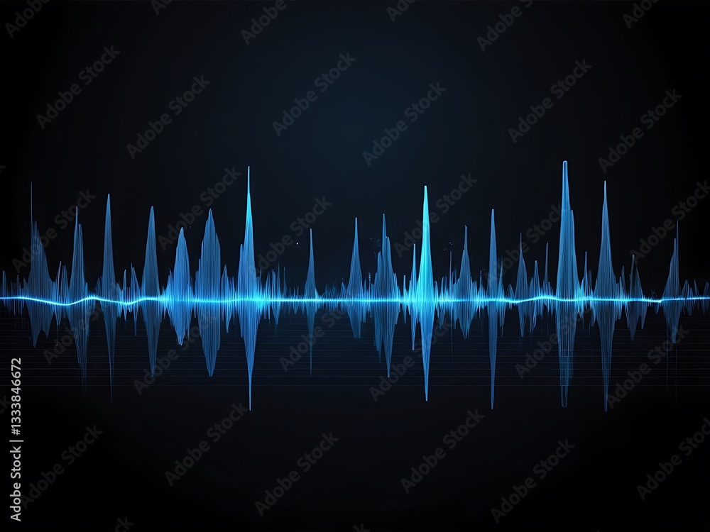 Abstract Sound Wave Lines on a Dark Background Abstract Sound Wave Lines on a Dark Background