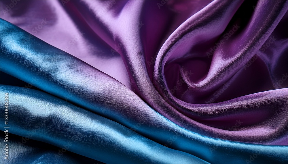 Fototapeta premium luxurious purple and blue velvet fabric elegant texture draping design