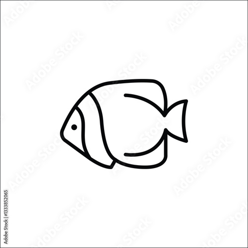 Fish icon. Simple fish icon for social media, app, and web design. Vector illustration.