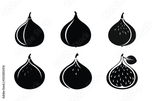 Fig – Ficus carica silhouette vector illustration