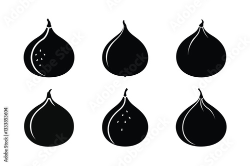 Fig – Ficus carica silhouette vector illustration