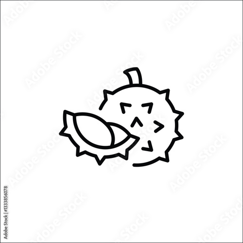 Mangosteen icon. Simple mangosteen icon for social media, app, and web design. Vector illustration.