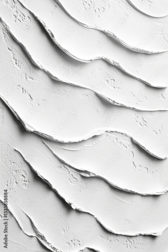 Abstract white textured wall waves Abstract white textured wall waves