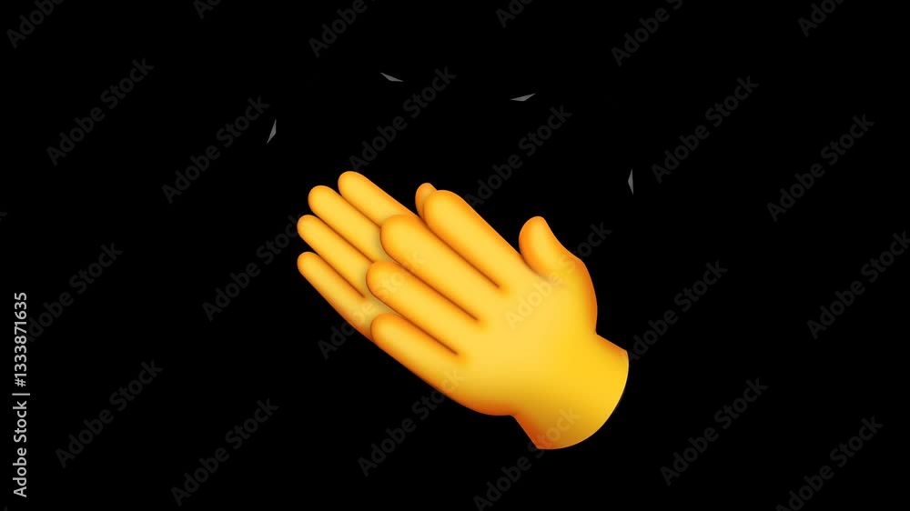 Clapping Hands Emoji with Alpha Channel