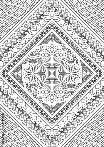 Coloring Page For Adult Outline Vector