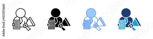 Marketing Multistyle Icon Set Vector 