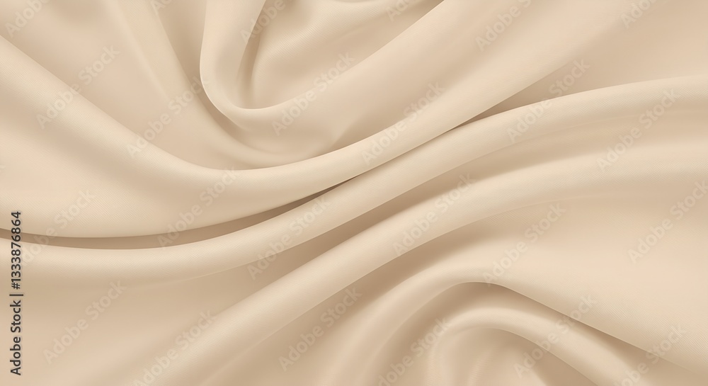 Obraz premium Smooth, Elegant Beige Fabric Drape