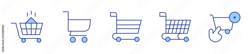 shopping cart, add to cart. Shopping cart Icon vector illustration. Line Duotone style. Editable stroke shopping cart, add to cart. Shopping cart Icon vector illustration. Line Duotone style. Editable stroke