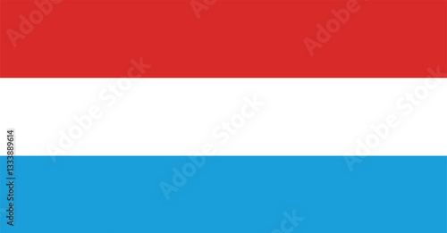 Luxembourg flag vector graphic. Rectangle Luxembourger flag illustration. Luxembourg country flag is a symbol of freedom, patriotism and independence.