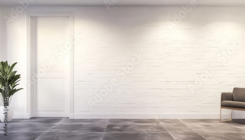 Wallpaper Mural Modern interior design featuring minimalist furniture and elegant wall texture in bright lighting Torontodigital.ca