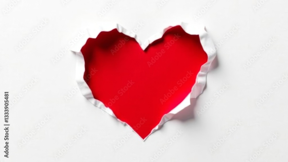 red heart on white background red heart on white background