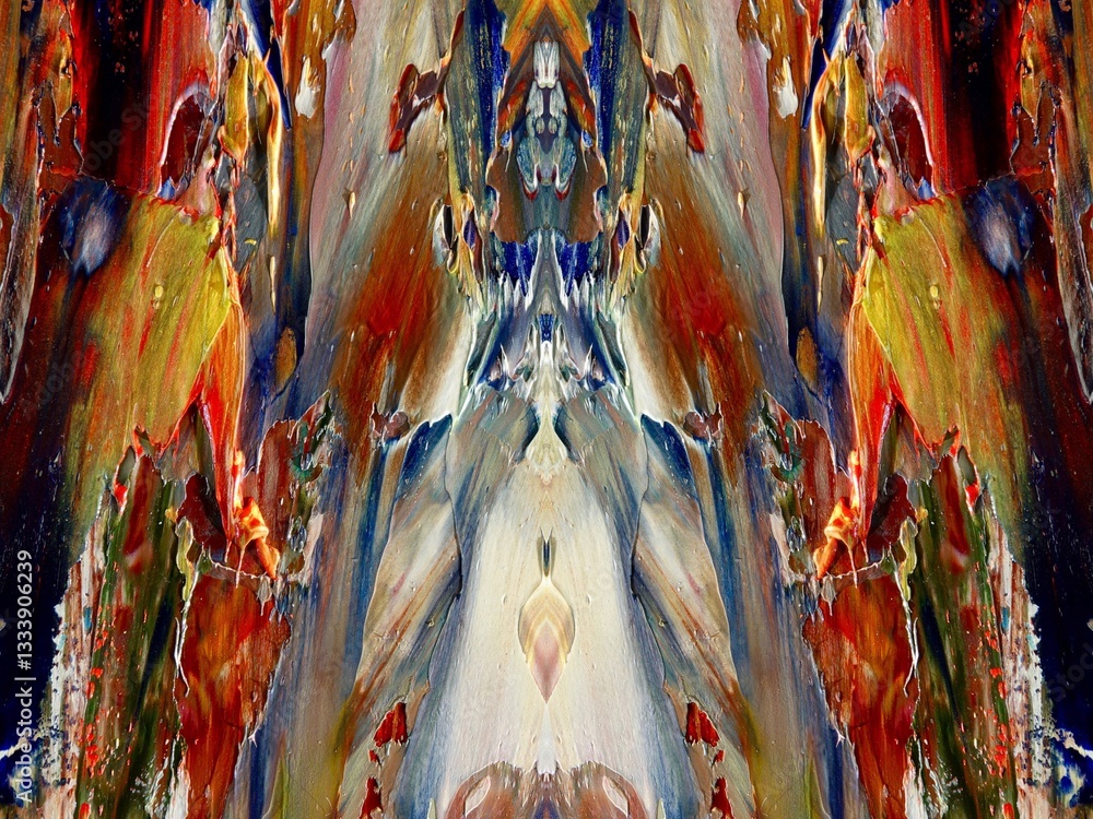 Fototapeta premium Abstract art background . Hand painting artwork on canvas .