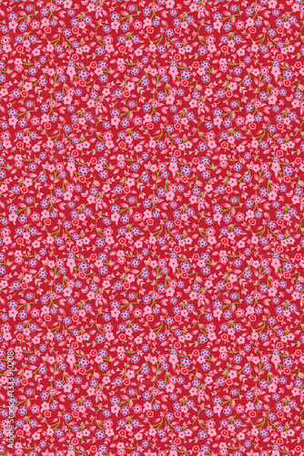 PrintMichael Miller Festive Flowers, REDX Red  Buy Online at Best 