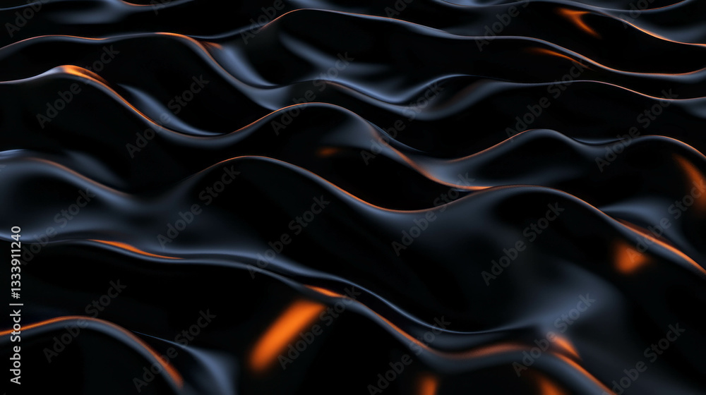 Obraz premium Abstract fluid gradient with deep overlay effect on black background for modern design