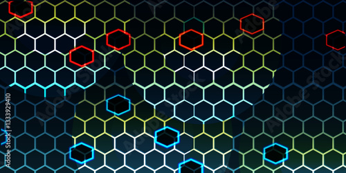 The Intersection of Geometry and Technology: A Comprehensive Study of Colorful Honeycomb Structures in 3D Grid Patterns and Their Influence on Contemporary Digital Designs
