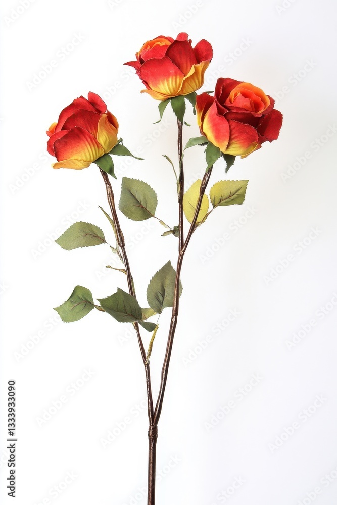 Artificial Rose Bouquet: Three Stunning Gradient Roses Artificial Rose Bouquet: Three Stunning Gradient Roses