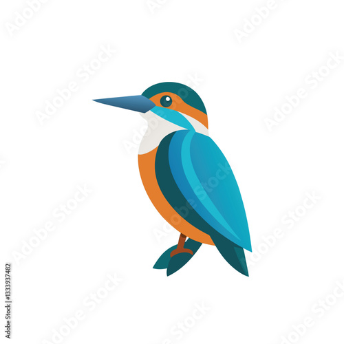 king fisher on white background