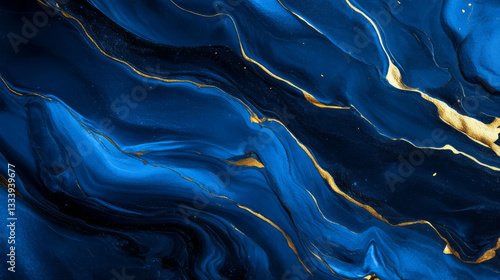 Abstract chaos with osmium texture and blue hues for modern design