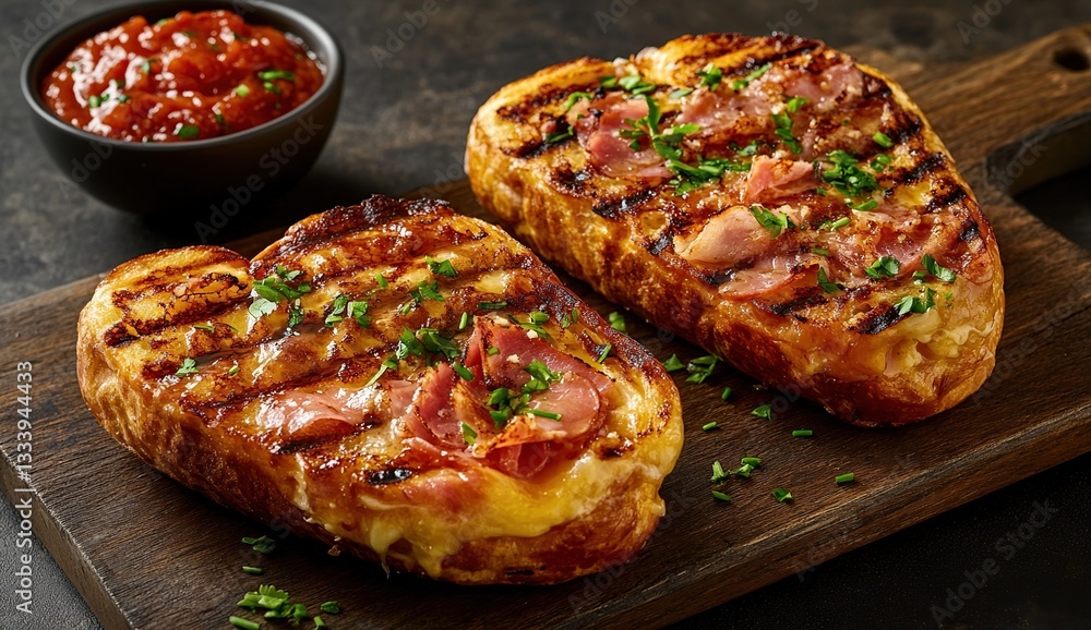 Grilled Cheese & Ham Toasts Recipe: Savory Bites with Melted Cheese, Crispy Ham, and Fresh Herbs, Delicious Appetizer for Any Occasion Grilled Cheese & Ham Toasts Recipe: Savory Bites with Melted Cheese, Crispy Ham, and Fresh Herbs, Delicious Appetizer for Any Occasion