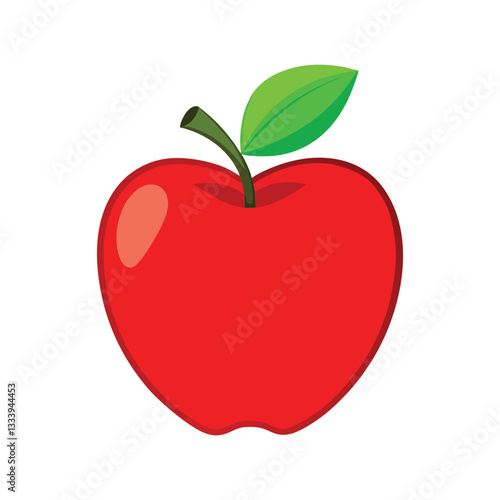 Red apple illustration. Apple Clip art