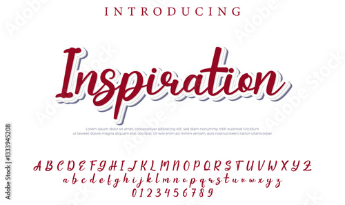 Inspiration Font Stylish brush painted an uppercase vector letters, alphabet, typeface