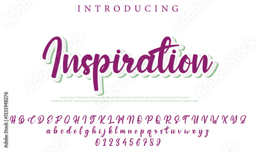 Inspiration Font Stylish brush painted an uppercase vector letters, alphabet, typeface