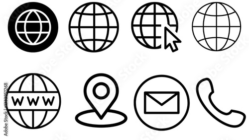 Web icon set. Website set icon vector. for computer and mobile png icons