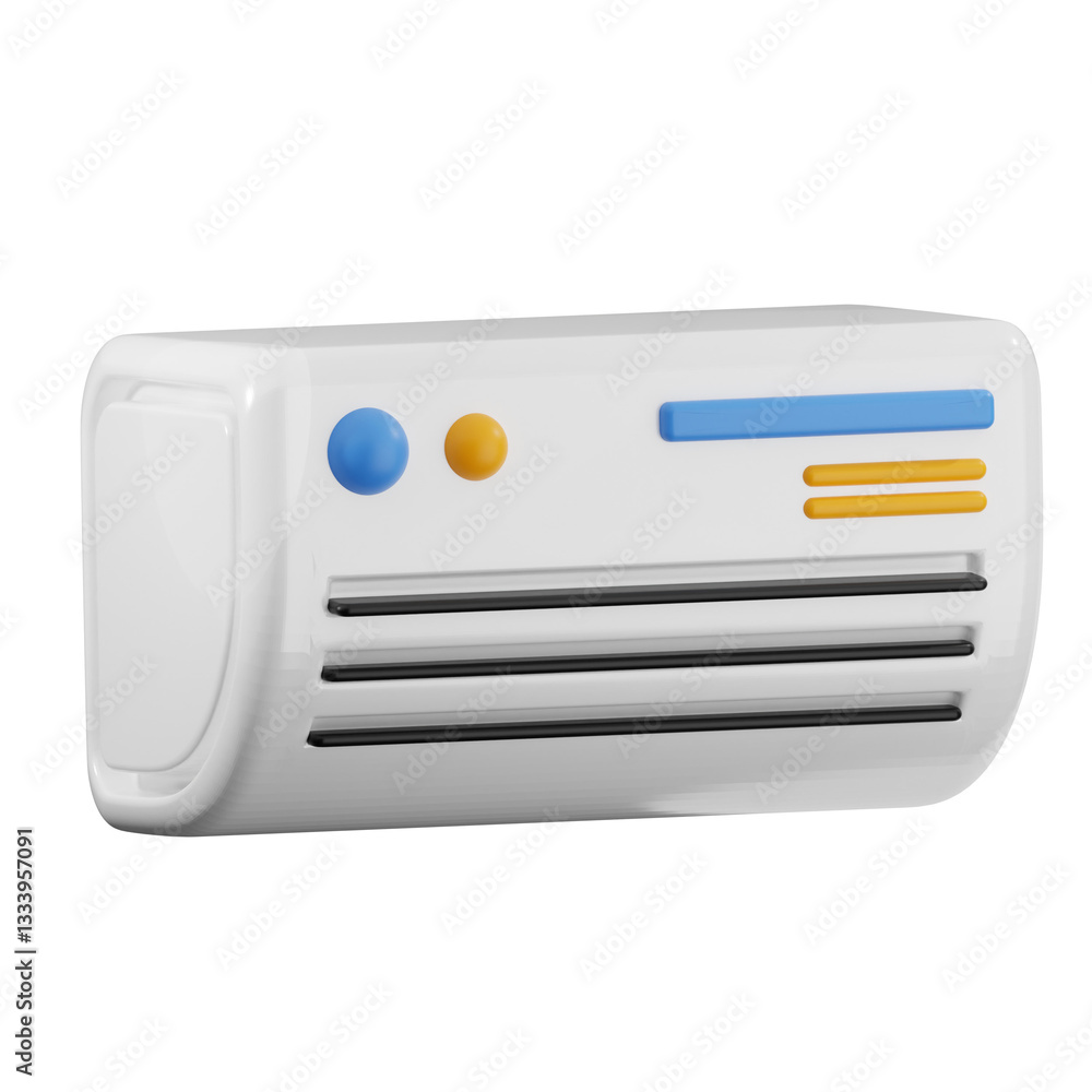 3d air conditioner cooling system providing comfort with transparent background 3d air conditioner cooling system providing comfort with transparent background