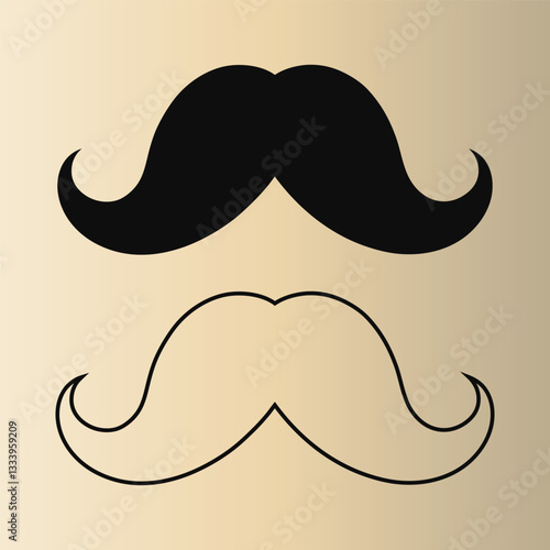 Stylish Mustache. Mustache Clip art