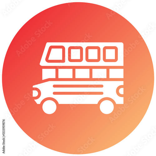 Vector Design Double Decker Icon Style