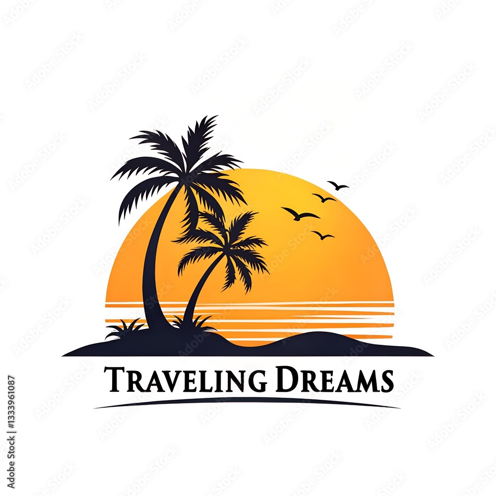 Fototapeta premium Travel agency logo design
