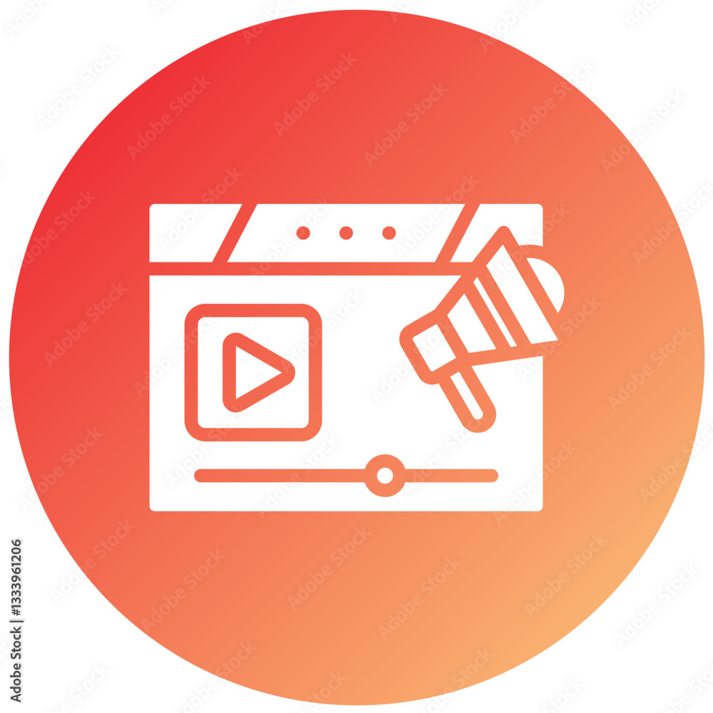 Vector Design Video Marketing Icon Style Vector Design Video Marketing Icon Style