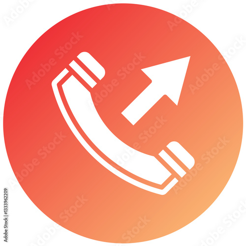 Vector Design Outgoing Call Icon Style