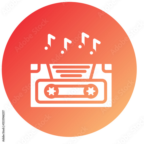 Vector Design Cassette Icon Style