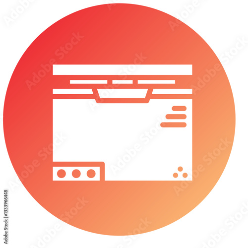 Vector Design Deep Freezer Icon Style