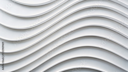 Wallpaper Mural White wavy abstract pattern background with 3D texture Torontodigital.ca