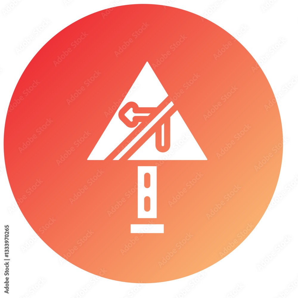 Vector Design No Left Turn Icon Style Vector Design No Left Turn Icon Style