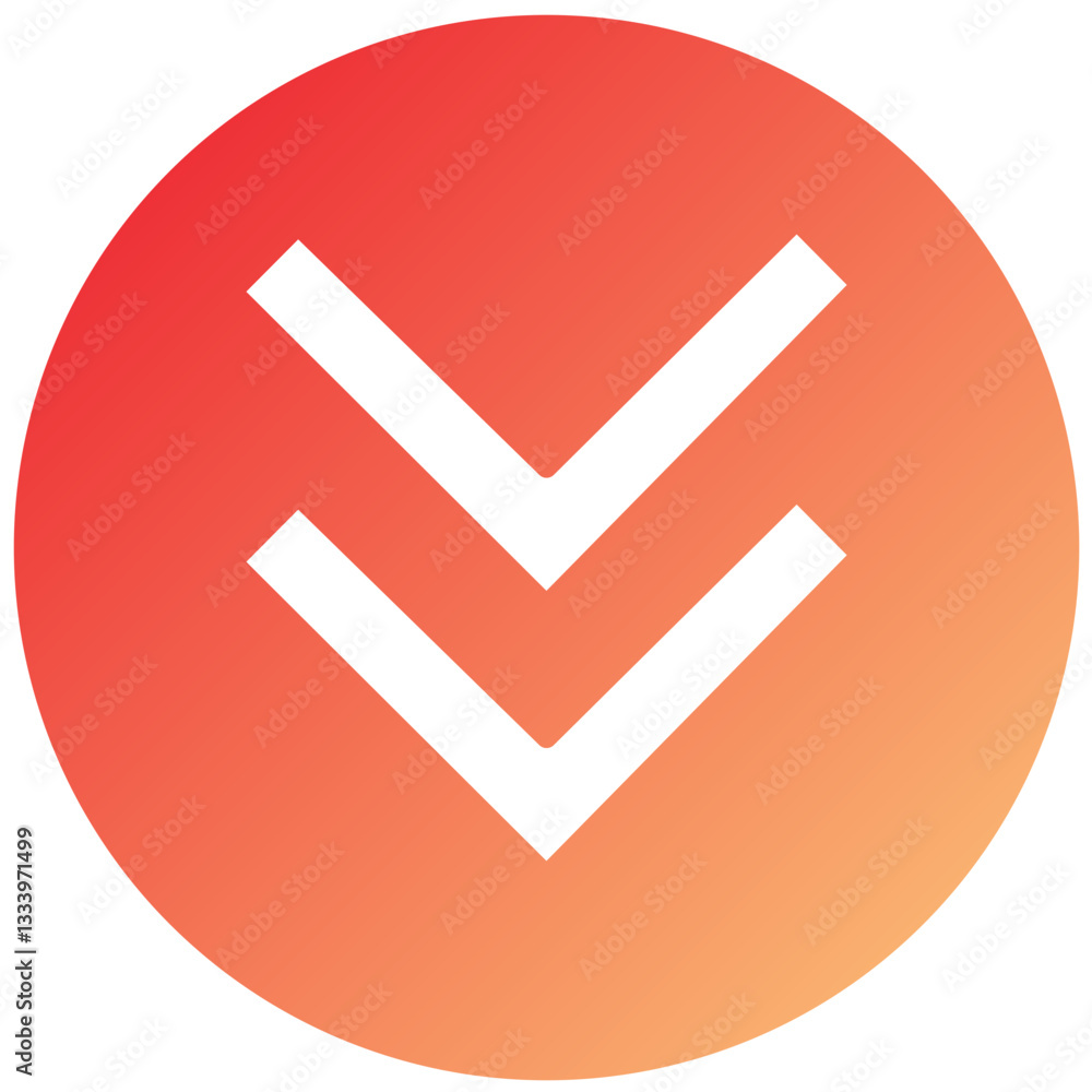 Vector Design Down Chevron Icon Style Vector Design Down Chevron Icon Style
