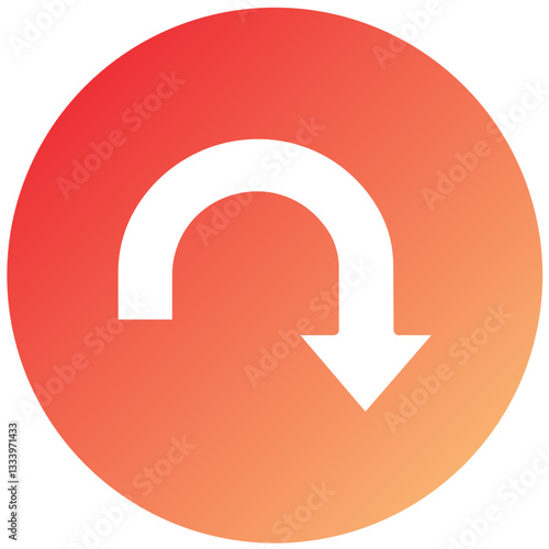 Vector Design Turn Down Icon Style