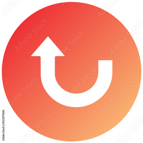 Vector Design Turn Up Icon Style