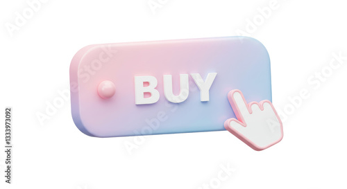 Isolated 'BUY' Button with Hand Cursor