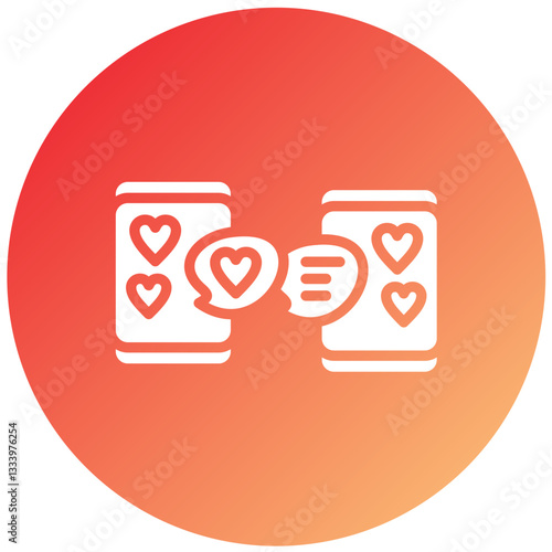 Online Dating Vector Design Icon Style