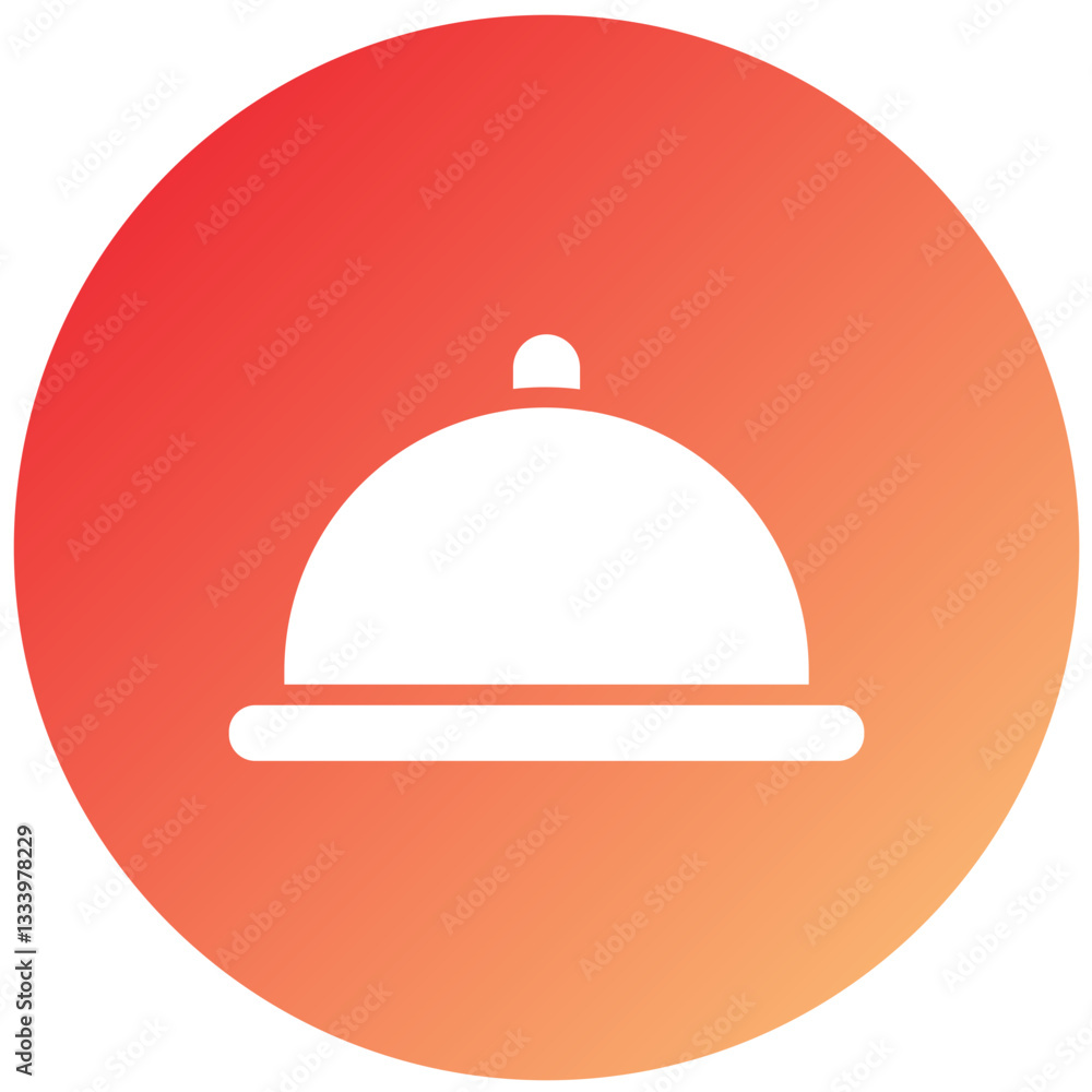 Vector Design Platter Icon Style Vector Design Platter Icon Style