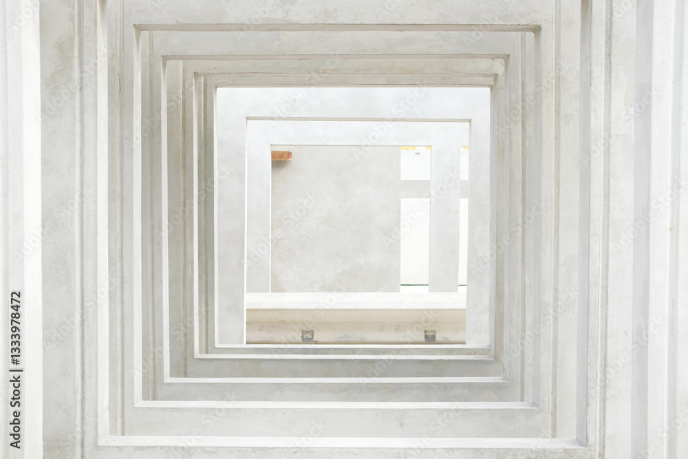 Precast concrete wall factory or precast concrete wall construction site. Precast concrete wall factory or precast concrete wall construction site.