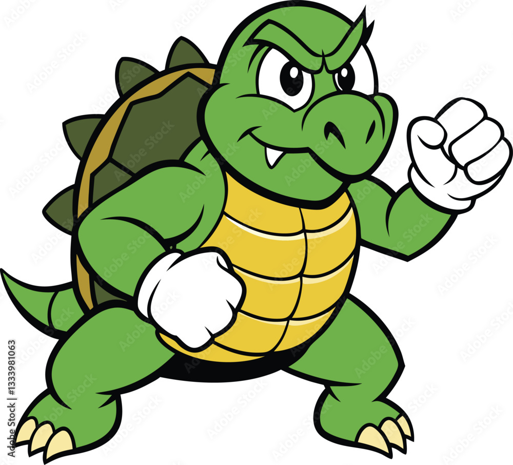 Fototapeta premium Mascot Turtle warrior